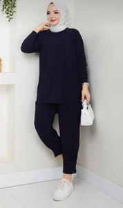 Airy pleated - Navy blue